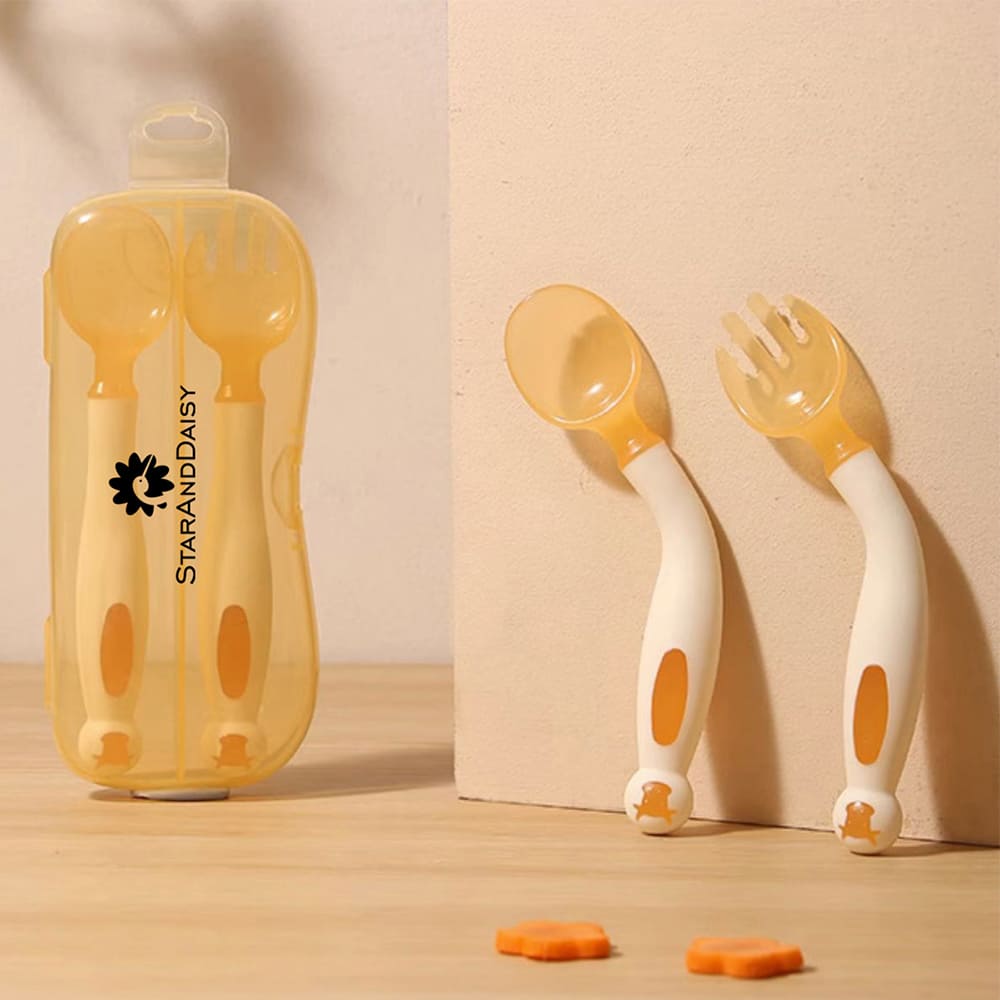 Silicone Feeding Spoon and Fork