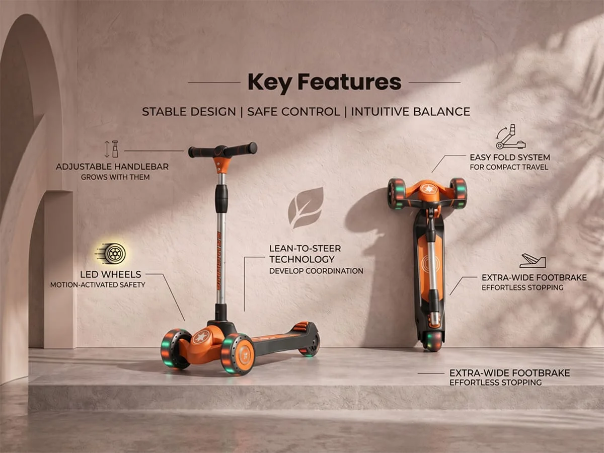 StarAndDaisy Glider Kick Scooter for Kids