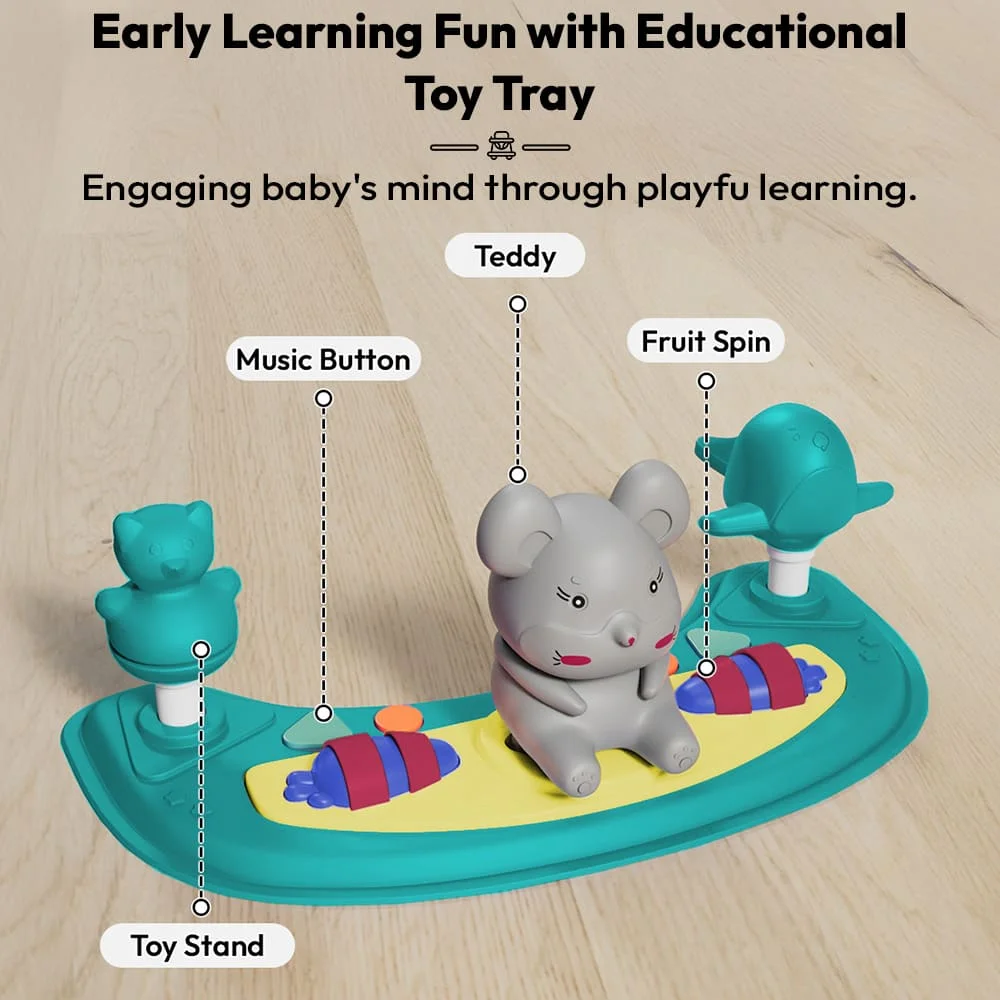 Detachable toy tray walker