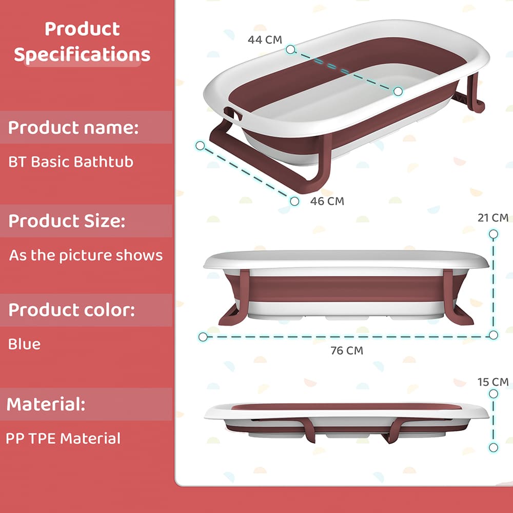 Anti-Slip Foldable Bathtub for Baby with Soap Bar with Thermal Insulation Design (SIBT Basic Brown) - StarAndDaisy