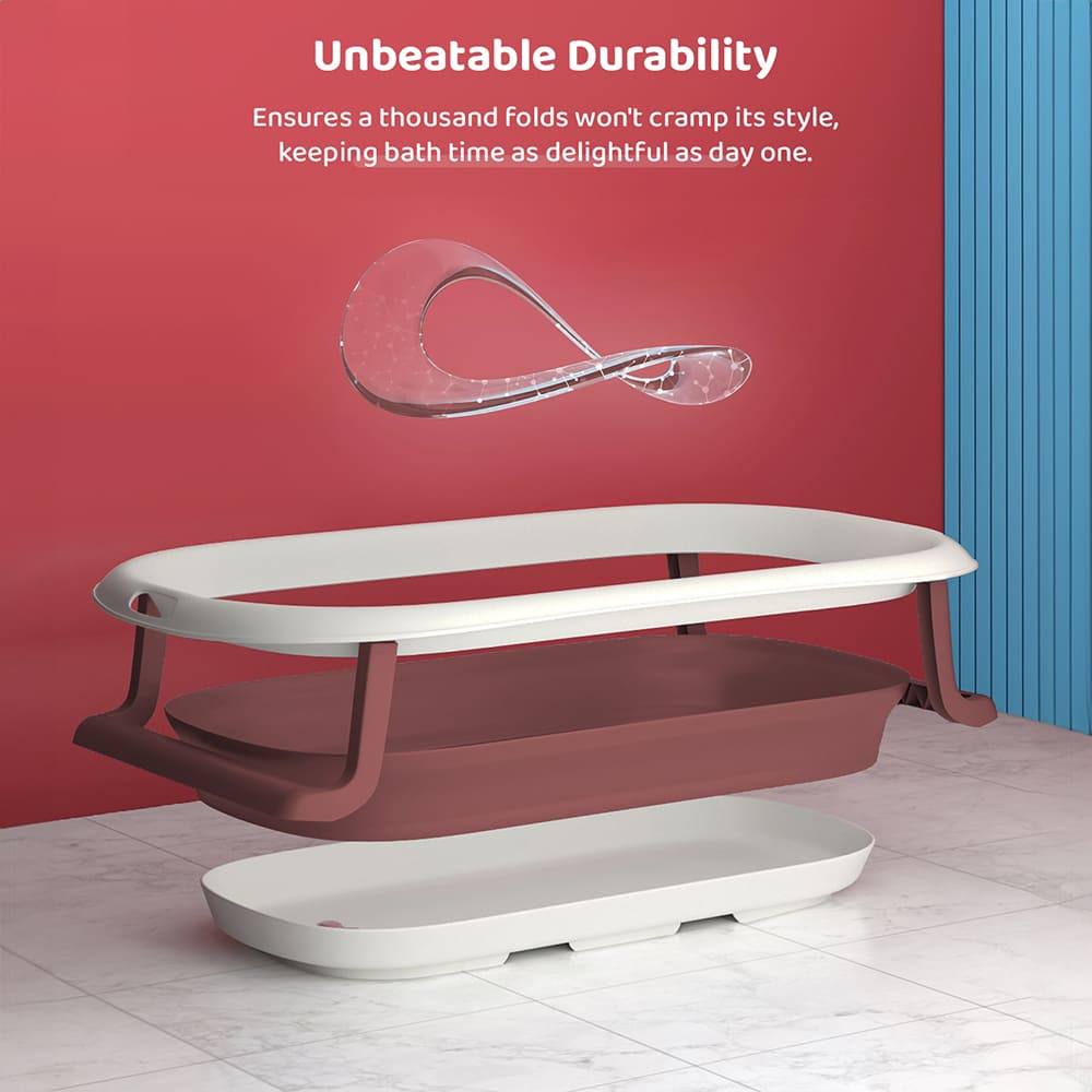 Anti-Slip Foldable Bathtub for Baby with Soap Bar with Thermal Insulation Design (SIBT Basic Brown) - StarAndDaisy