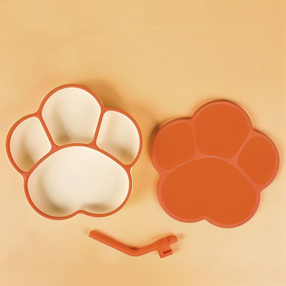 Baby Food Grade Silicone Suction Plate for Infants and Toddlers - BPA-Free Materials, Slip Resistant Plate for Kids - Red