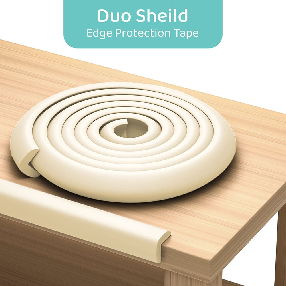 Baby safety Edge Guard - Table and Bed Corners Protector Strips for babies safety With Adhesive Features - Slim