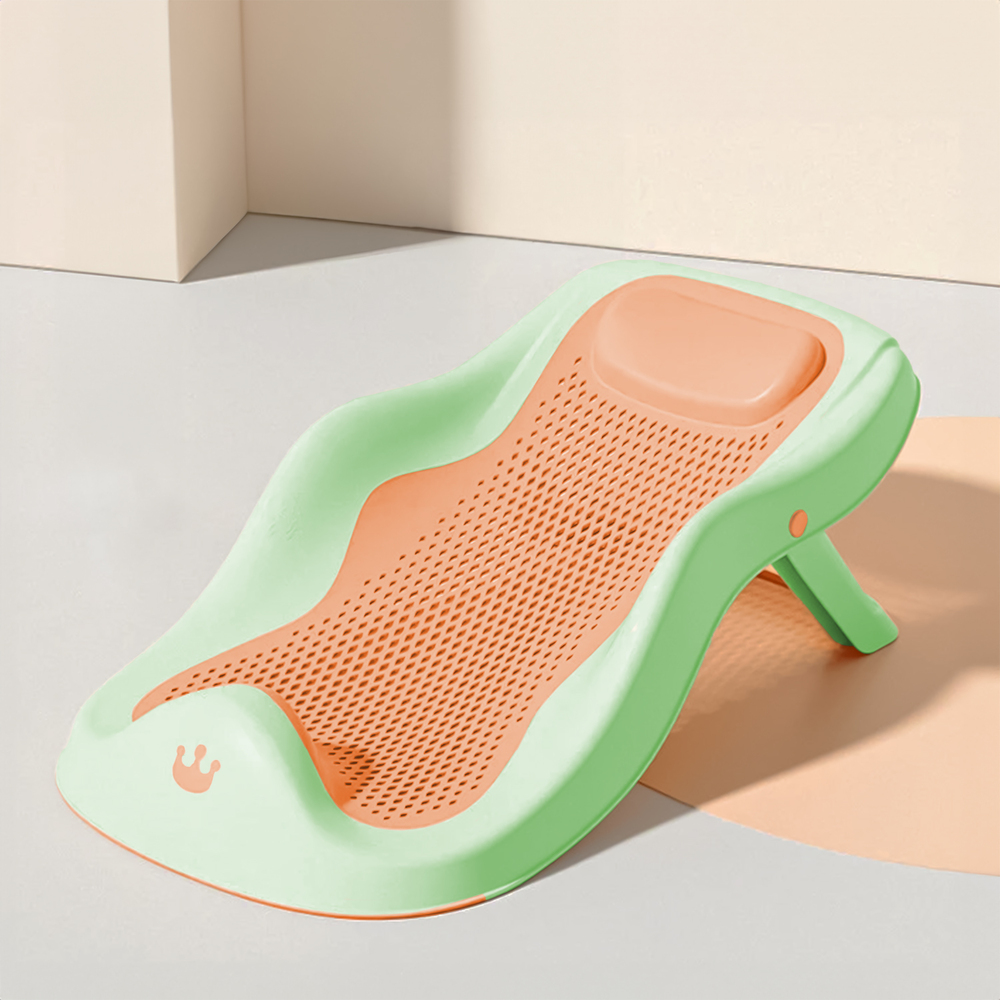 StarAndDaisy Foldable Baby Bather Chair - Anti-Slip Bathtub and Bathing Chair for 0-1 Year Upgraded Design for Babies - Green