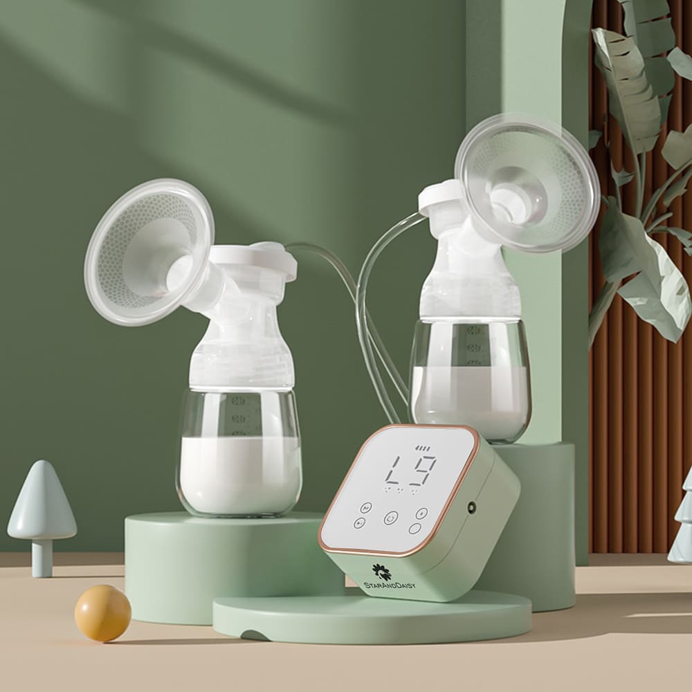 StarAndDaisy Double Electric Breast Pump with Dual Mode - Rechargeable Breastfeeding Pump with Digital Touch Screen - DQ-115