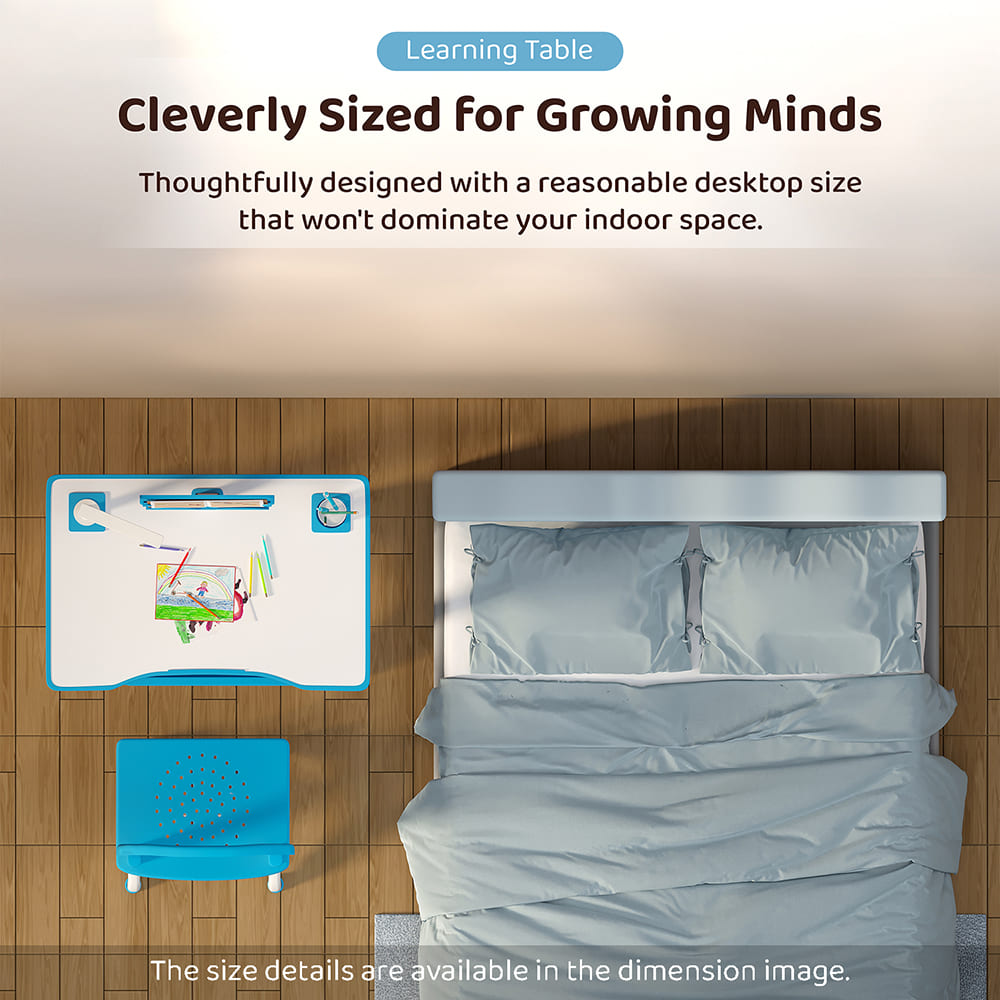 Kids Study Table and Chair with Adjustable Heigh