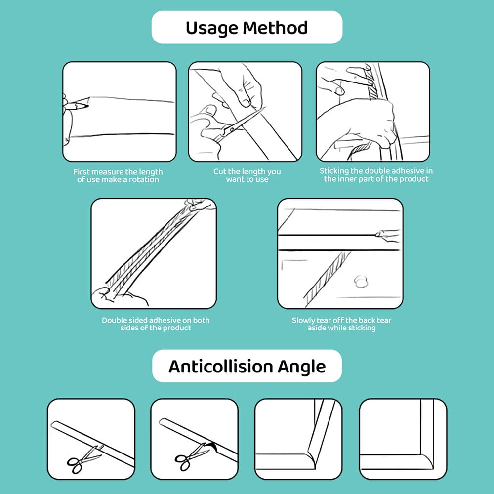 Using Method of Baby Safety Edge Guard