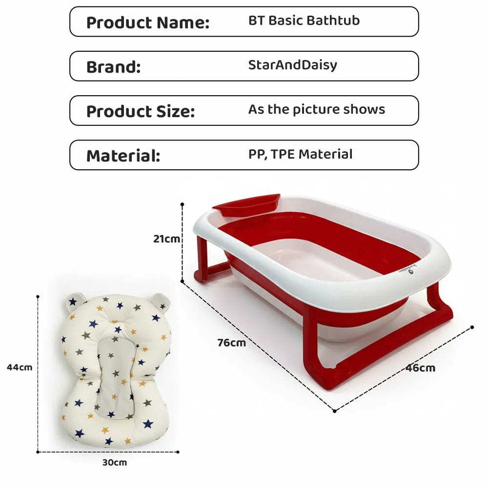 bt basic bathtub red