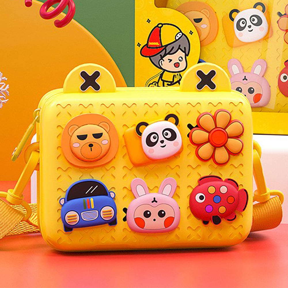 StarAndDaisy Girls Shoulder Hand Bag, Adjustable, Fashionable & Waterproof Sling Shoulder Bags for Children - Yellow