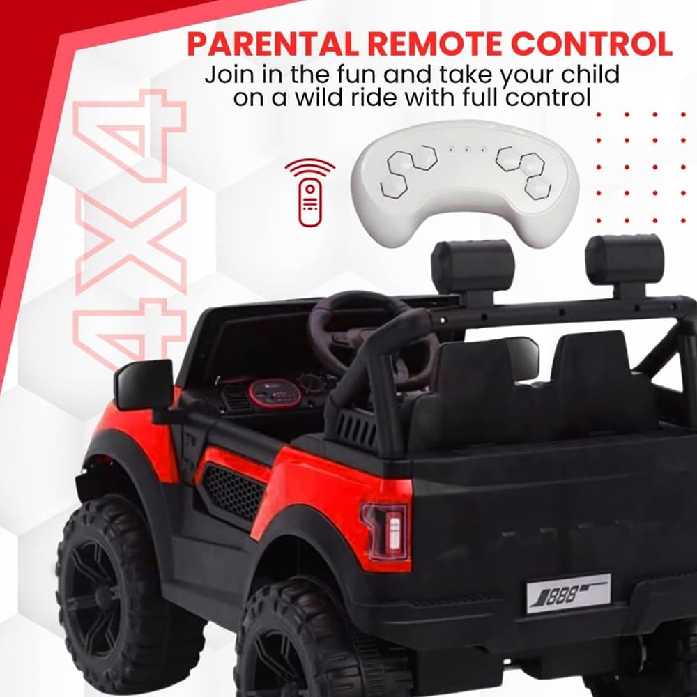 parental remote control and manual control bb mercedes for kids red