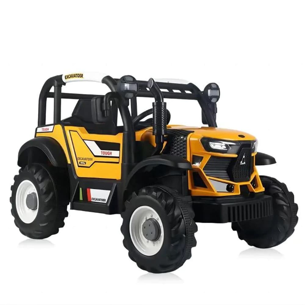 StarAndDaisy Kids Electric Ride On Tractors with Remote Control, Light, Music, USB, Horn, Adjustable Seat Belt - Yellow