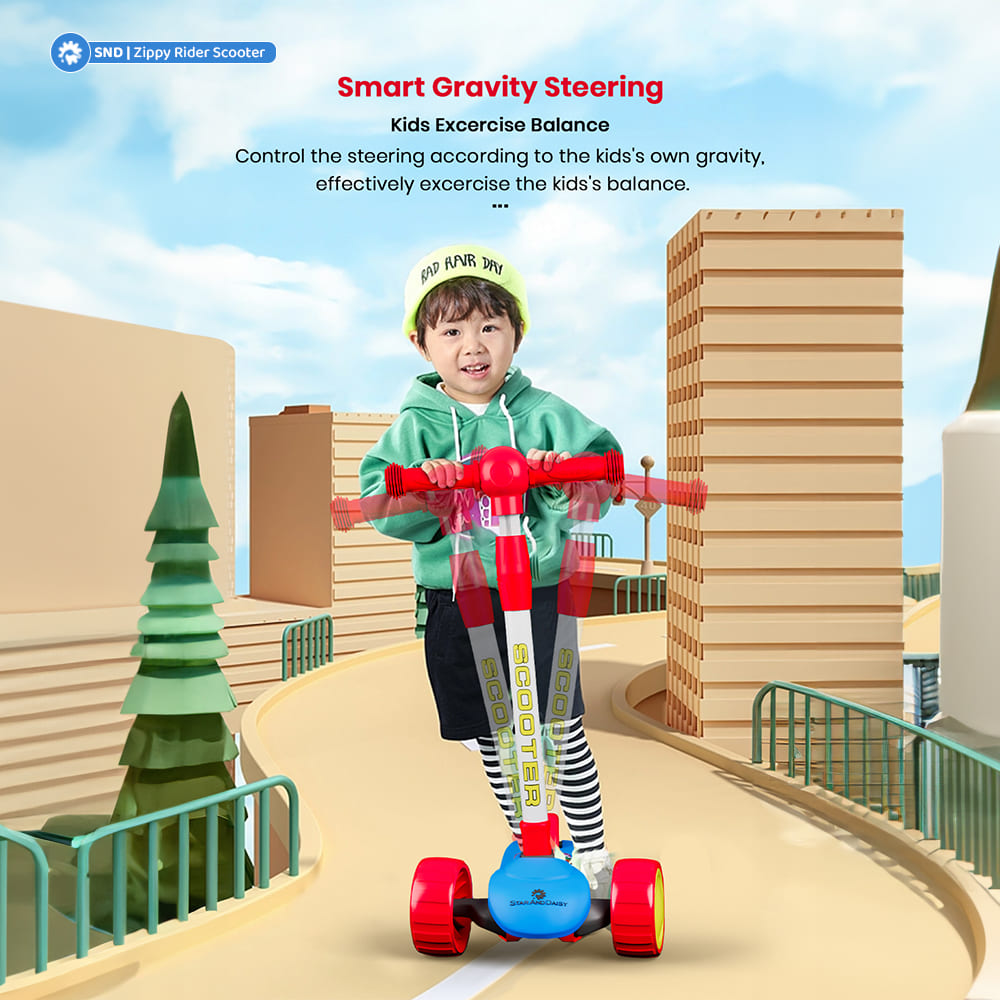 3 Wheel Zippy Rider Kick Scooter