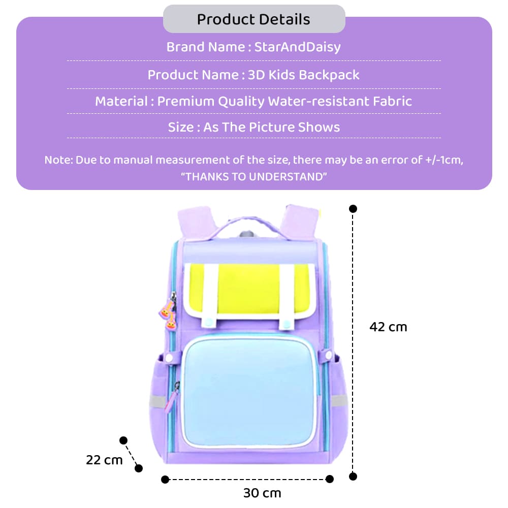 Specification of Kids School Backpacks