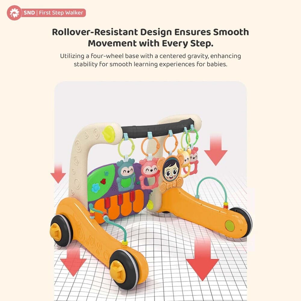 Baby Play Gym Cum Walker with Music