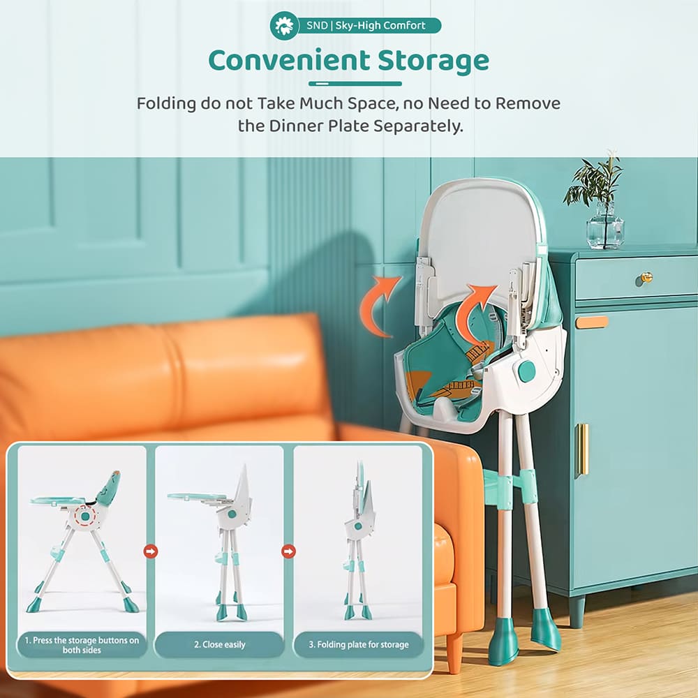 Foldable Baby High Chair