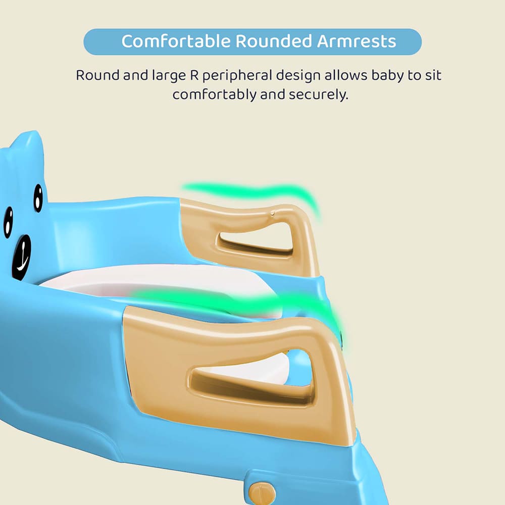 Ladder Potty seat with Rounded Armrests