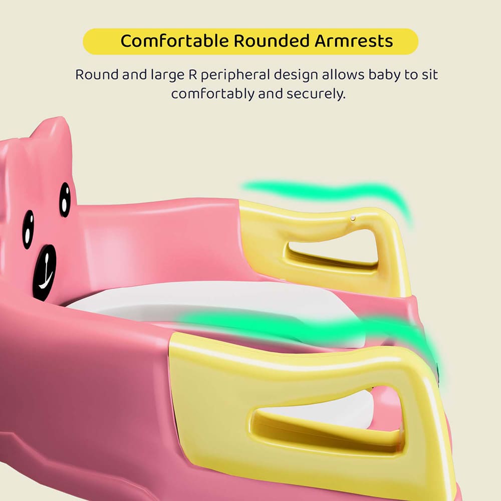 Potty seat with Rounded Armrests