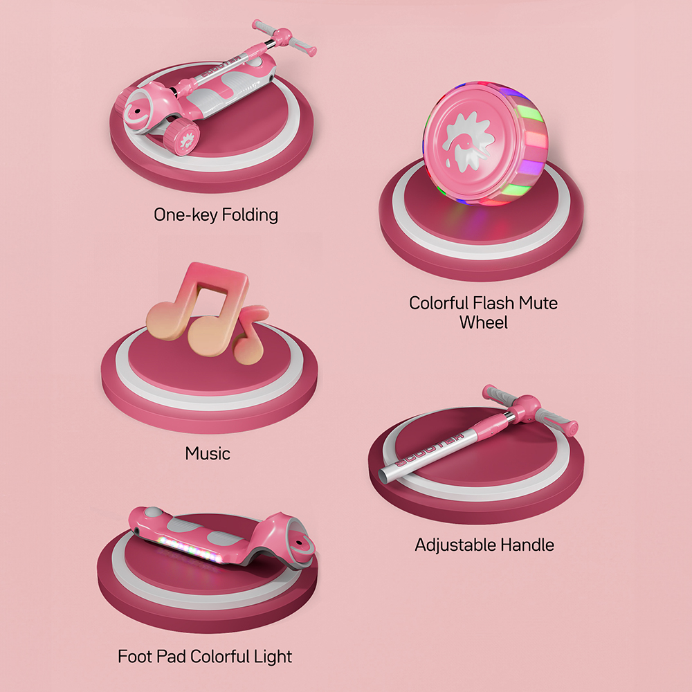 Foldable Kick on Scooter for Kids