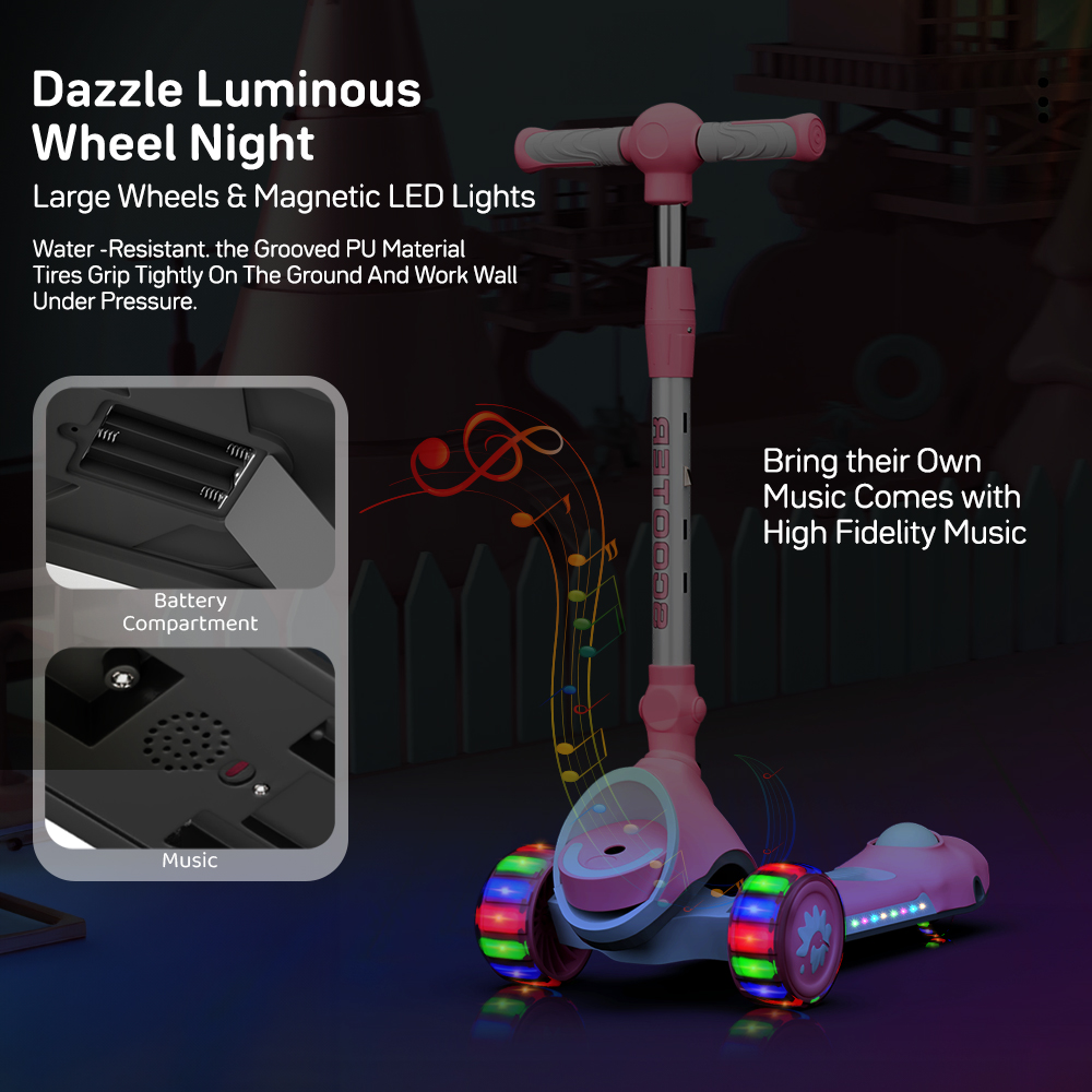 Kick On Scooter with Lighting Wheels