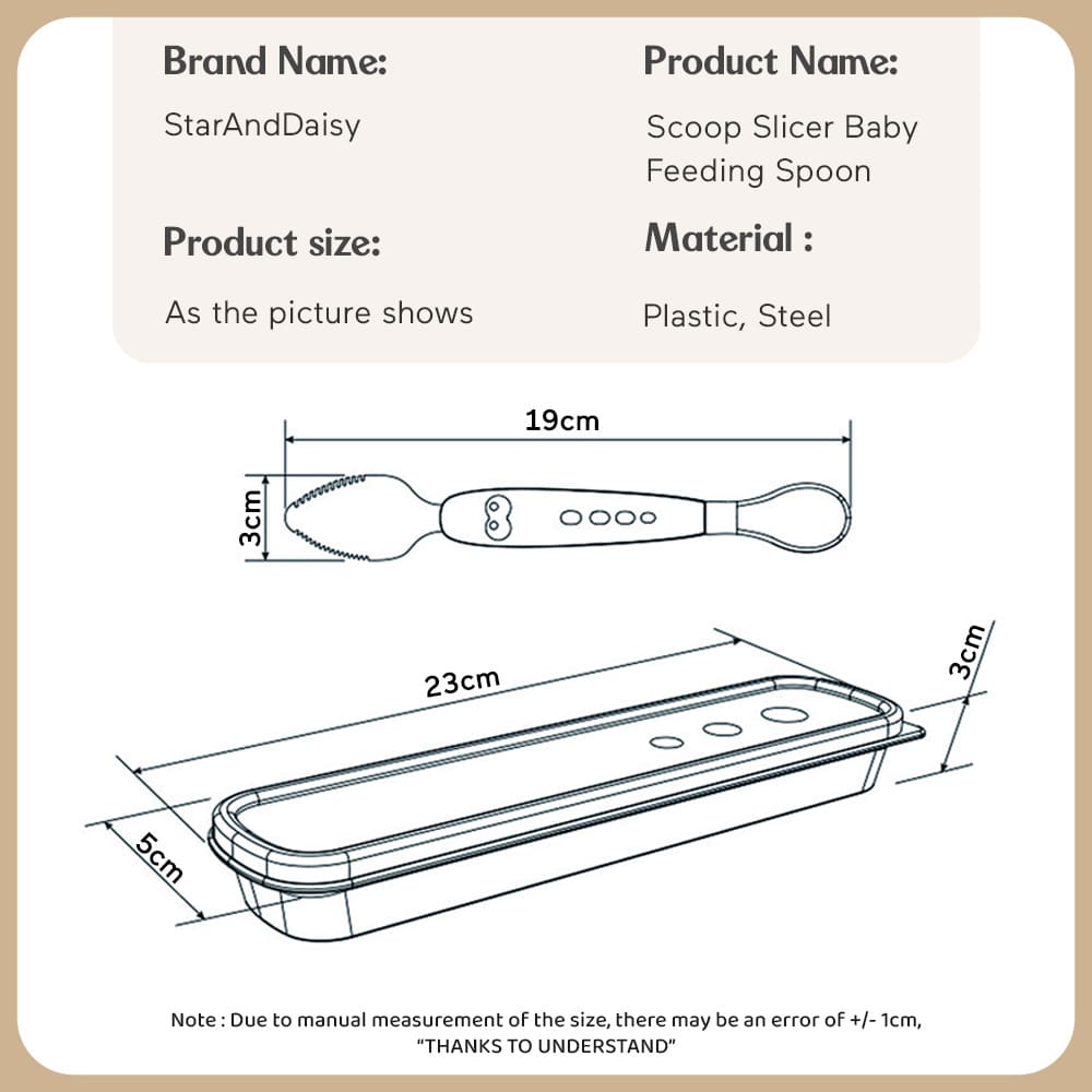 Scoop slicer baby feeding spoon
