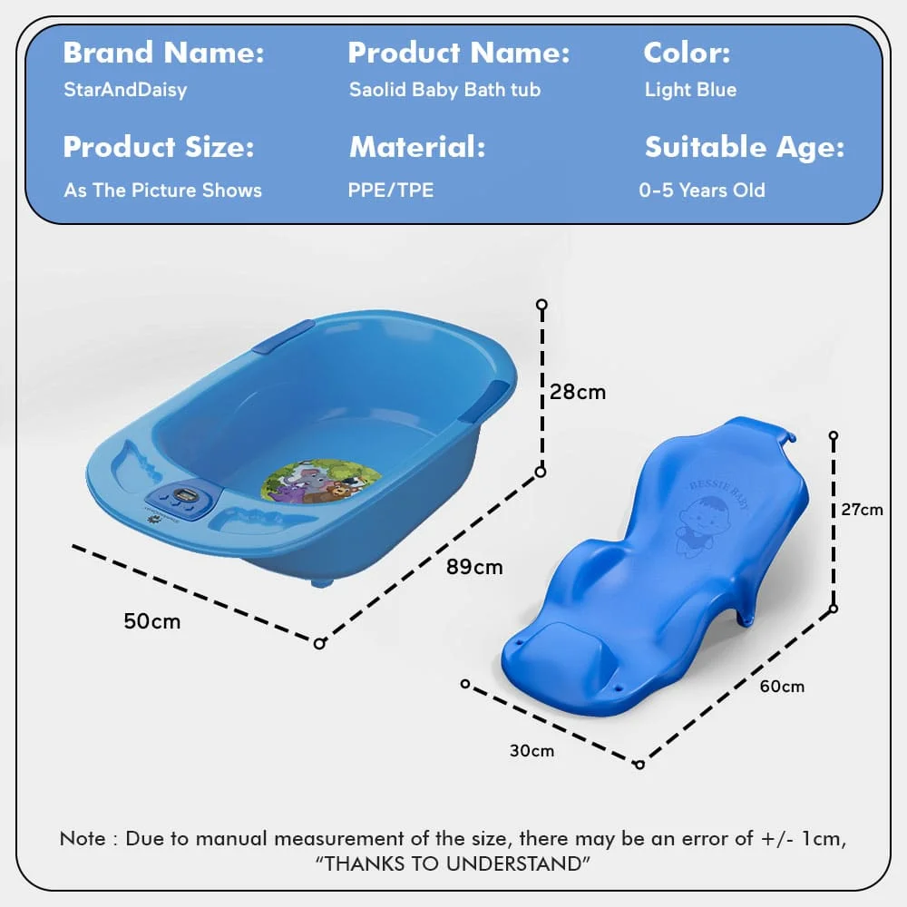Specifications of baby bathtub
