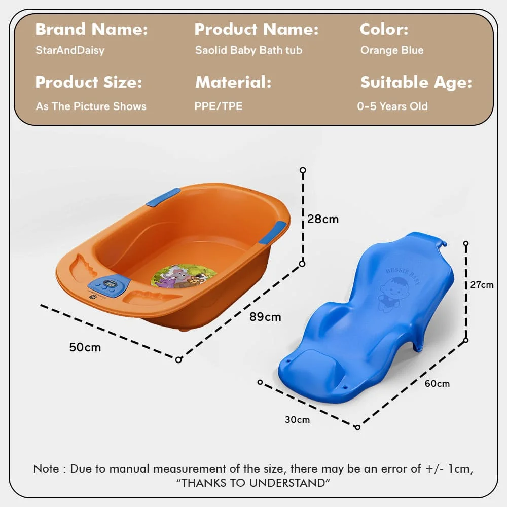 Specifications of baby bathtub