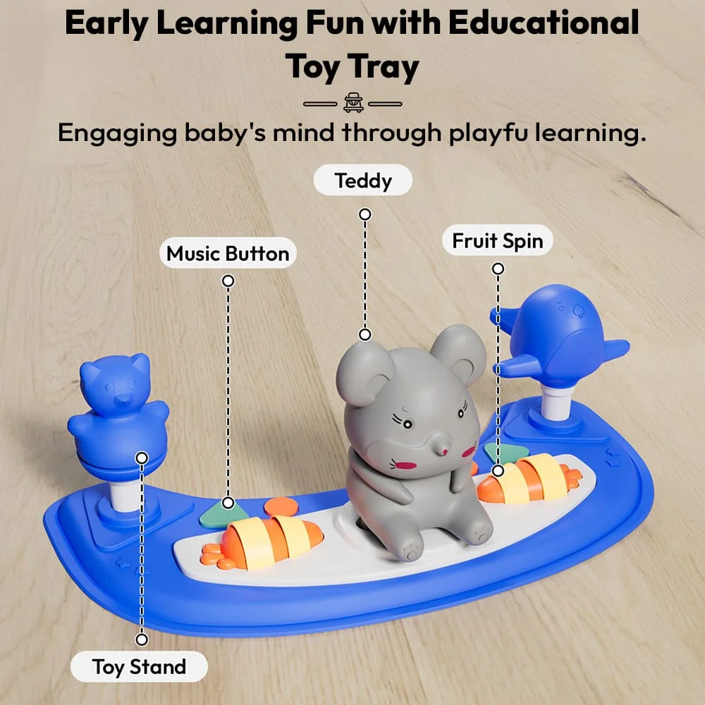 Detachable toy tray walker