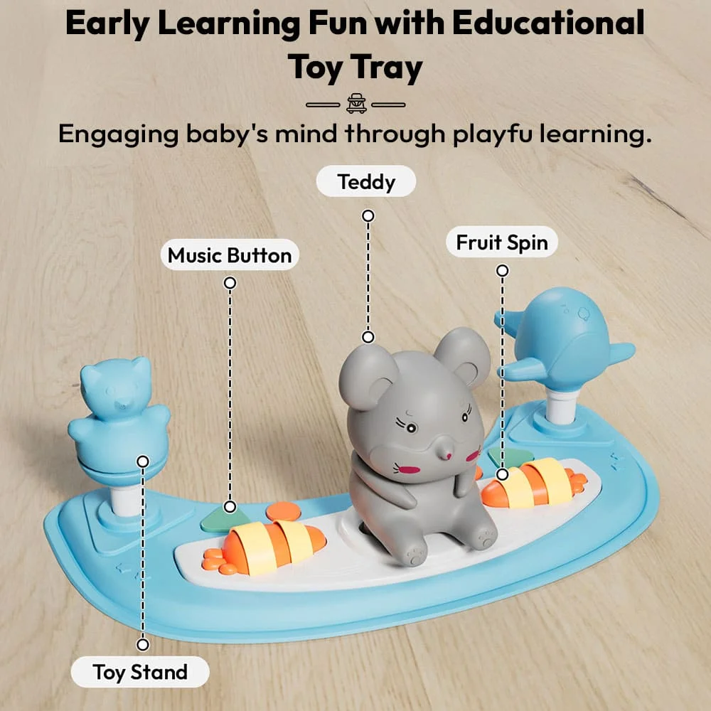 Detachable toy tray walker