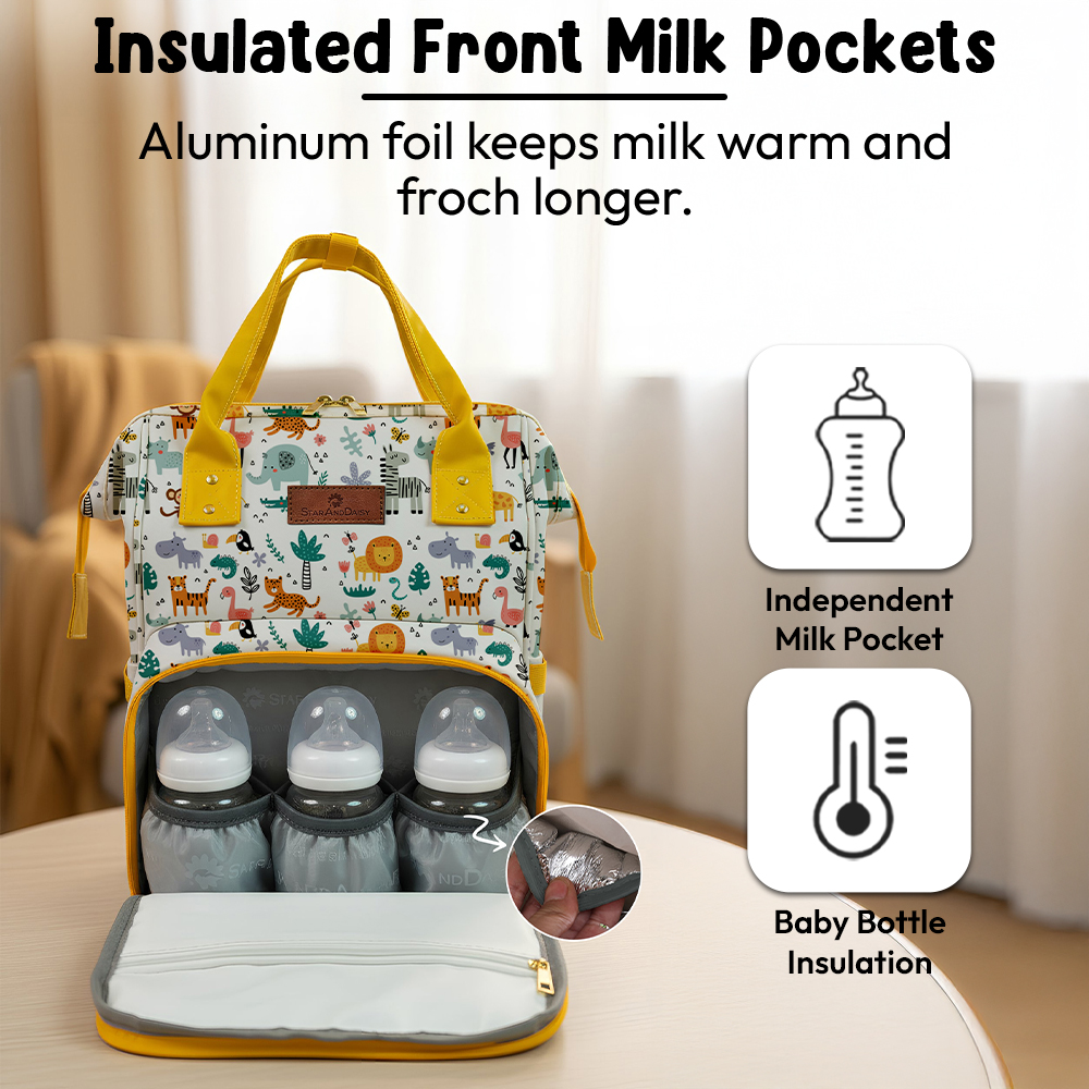 giraffe print diaper bag