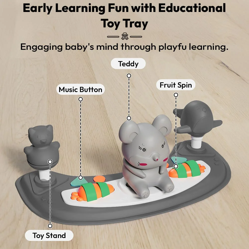 Detachable toy tray walker