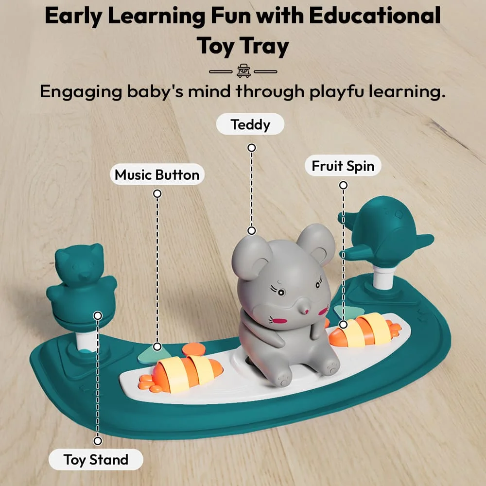 Detachable toy tray walker