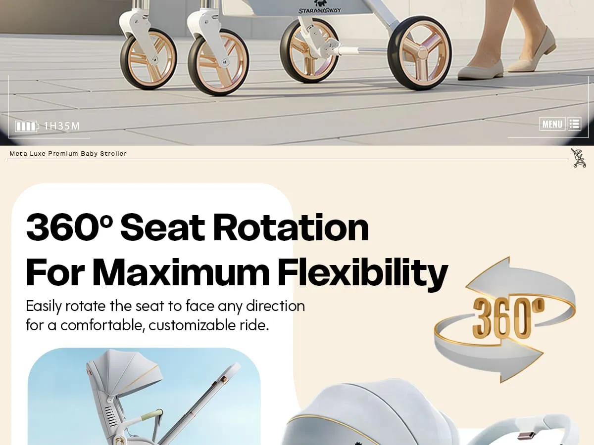 Meta Luxe Baby Stroller Aplus Meta Luxe Baby Stroller Aplus