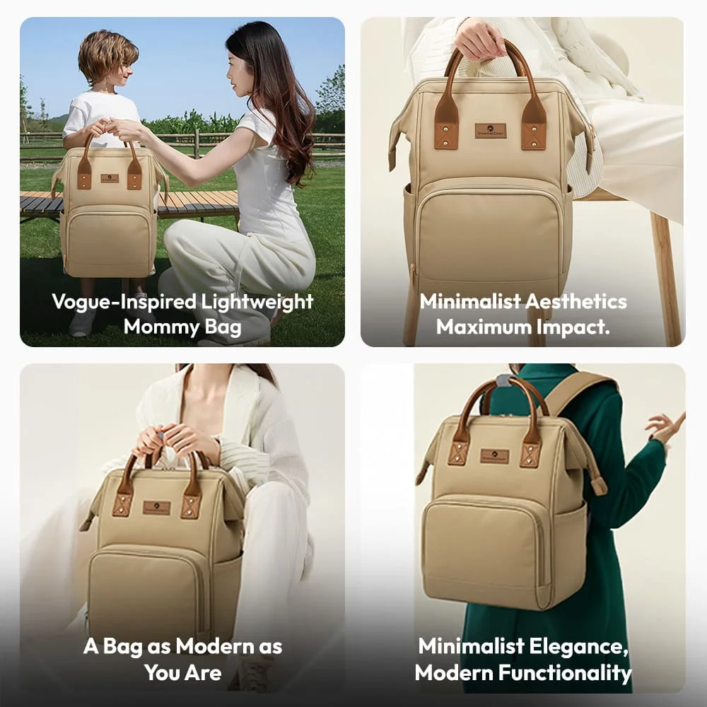 Travel-friendly diaper backpack