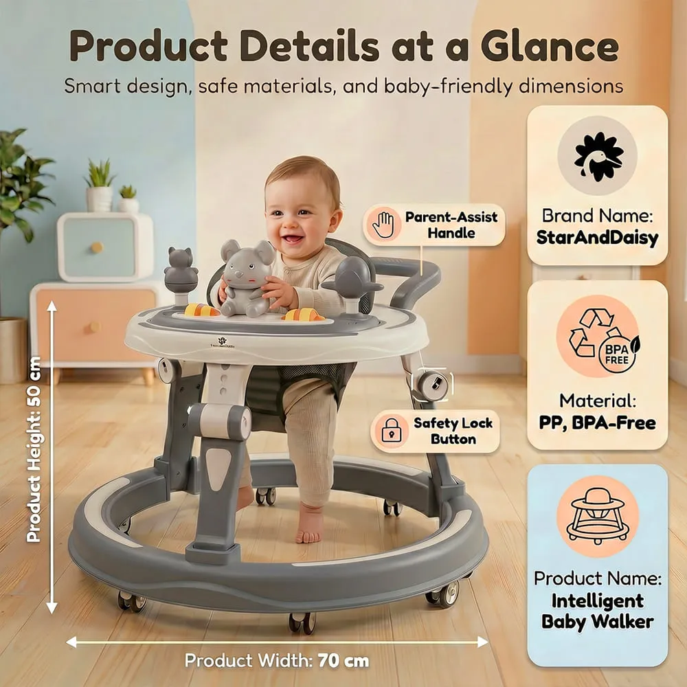 deatails of intelli baby walker with toy tray