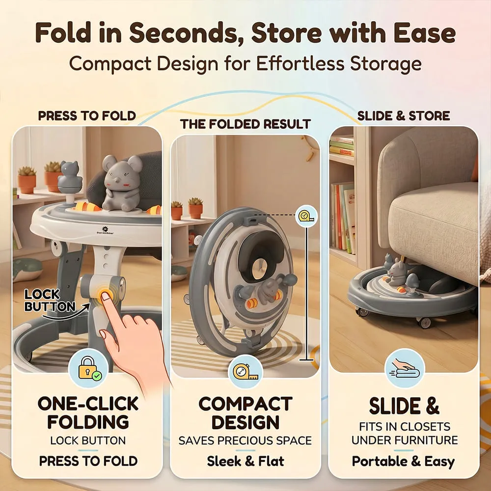 fold in second intelli baby walker with toy tray