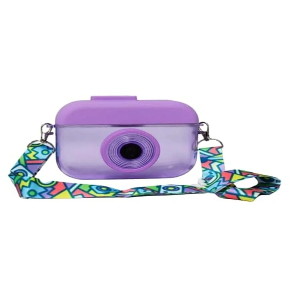 Camera Bottle | Cup Straw Outdoor Leak-proof Student Camera Water Bottle - Purple
