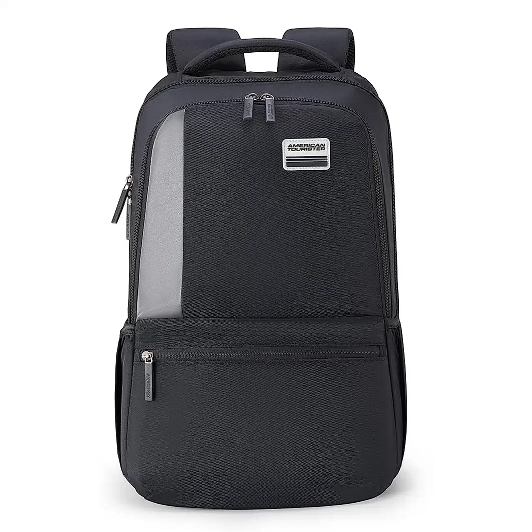 American Tourister Student School Backpack, 3 Full Compartments, Printed Design Backpack 37 Ltr - Slate 4.0 Style 02 Black