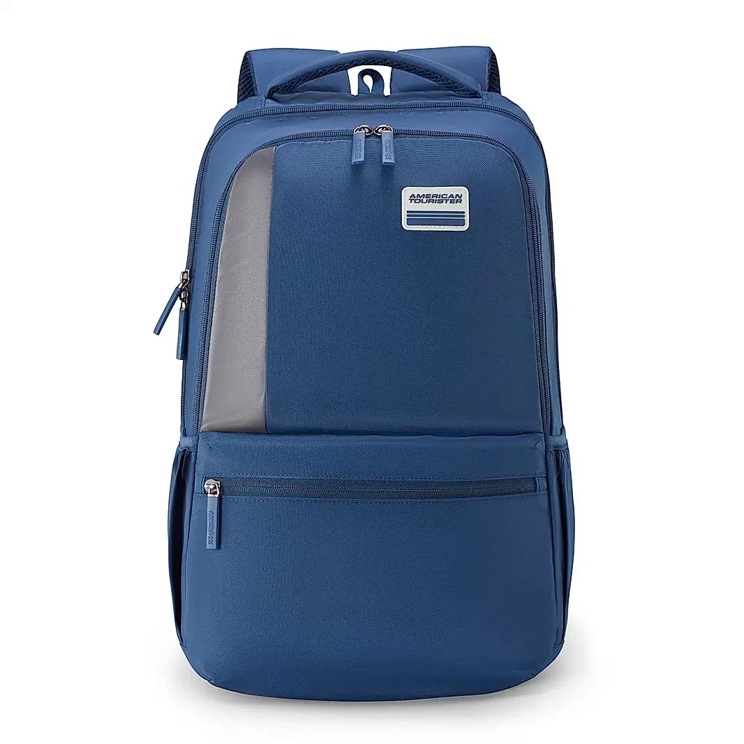 American Tourister Girls School Backpack, 3 Full Compartments, Printed Design Backpack 37 Ltr - Slate 4.0 Style 02 Blue