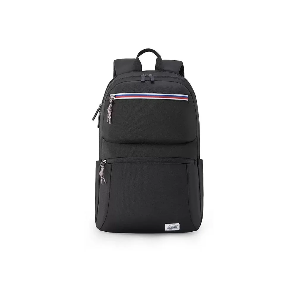 American Tourister Girls Backpack for School, 2 Full Compartments & 2 Front Pocket, Printed Design Backpack 22 Ltr - Braydon Style 01-Onyx Black