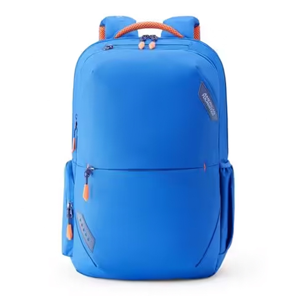 American Tourister Lates Kids Backpacks with 3 Full Compartment & 2 front Compartment, Waterproof, 32.5 Ltrs Bags - Brett 4.0 style01 Elemental Blue