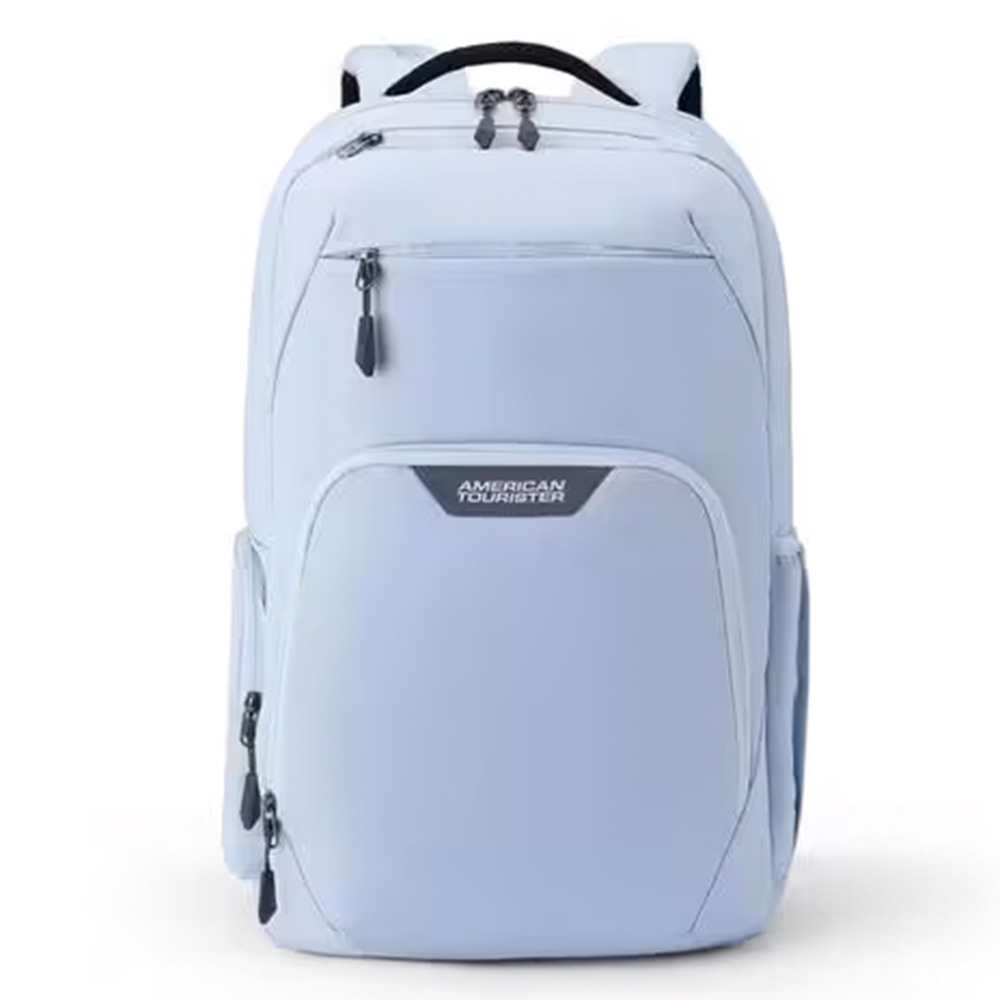 American Tourister Kids Backpacks for Laptop with 3 Full Compartment & 2 front Compartment, Waterproof, 32.5 Ltrs Bags - Brett 4.0 style01 Light Grey