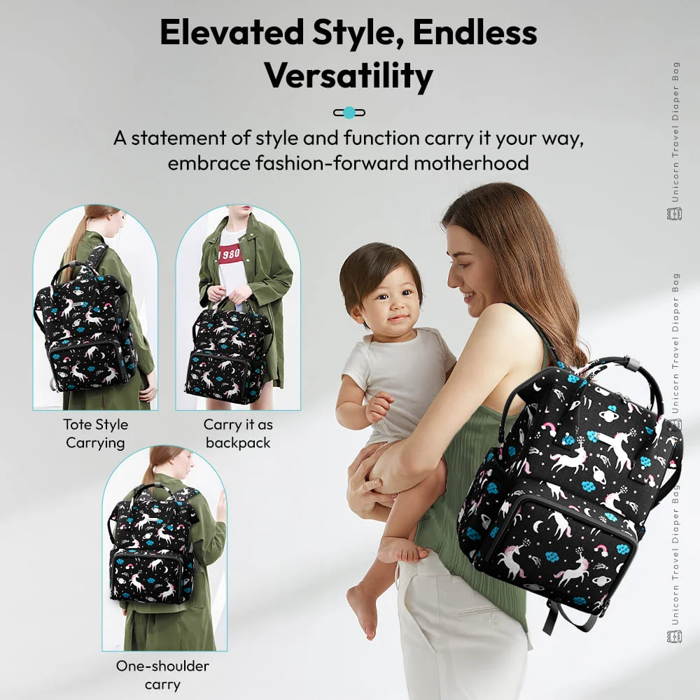 Multifunctional Diaper Bag With Mat