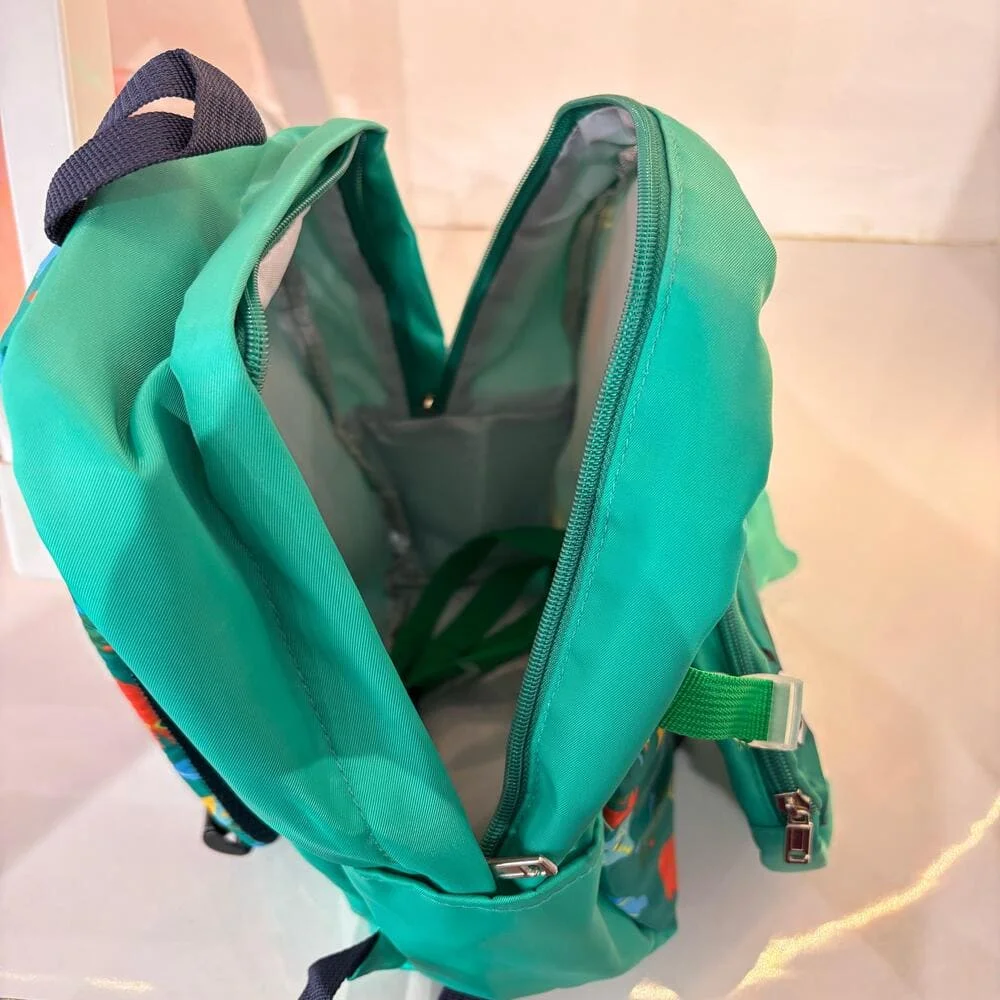 Adorable Ocean Shark Themed Backpack – Fun and Colorful Design Featuring a Smiling Shark, Sea Creatures, and Playful Patterns, Perfect for School, Travel, and Everyday Adventures for Young Explorers - Green