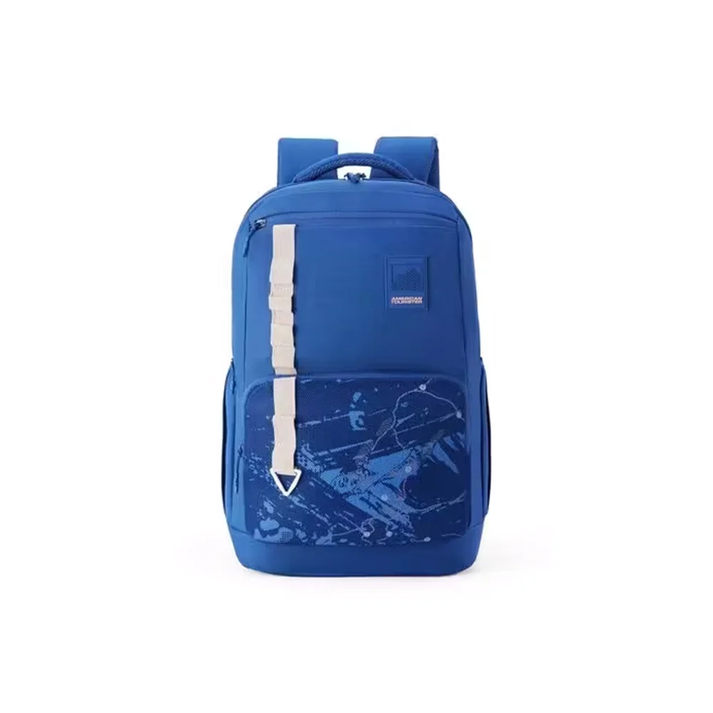 American Tourister Boys and Girls School Backpack, 3 Full Compartments, Printed Design Backpack 33 Ltr - Met 4.0 Style 02-Navy