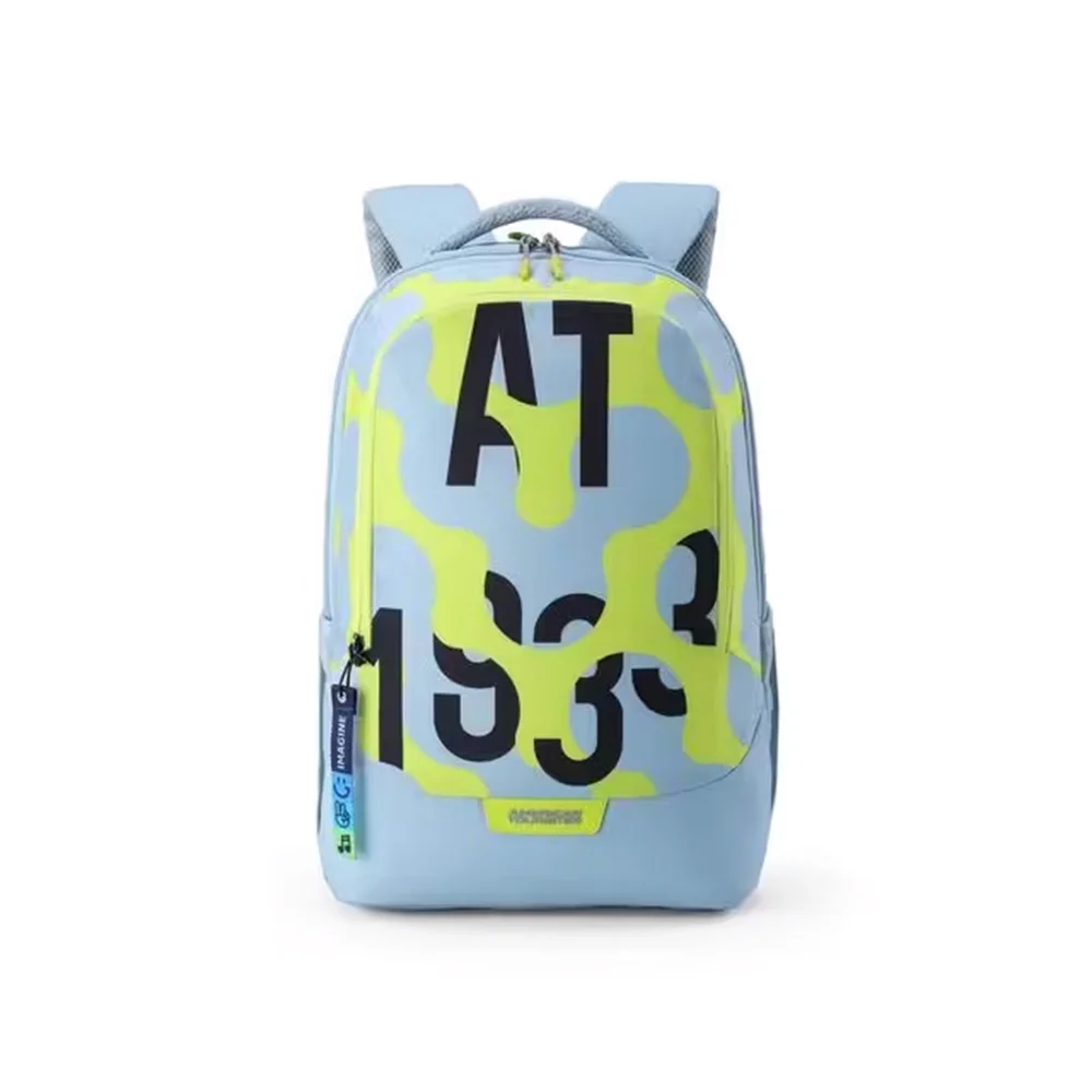 American Tourister Casual Kids School Backpack, 33 Ltr, 3 Full Compartments, Gucci Polyester, Printed Design Backpack - Sest 4.0 style 01-Silver Grey