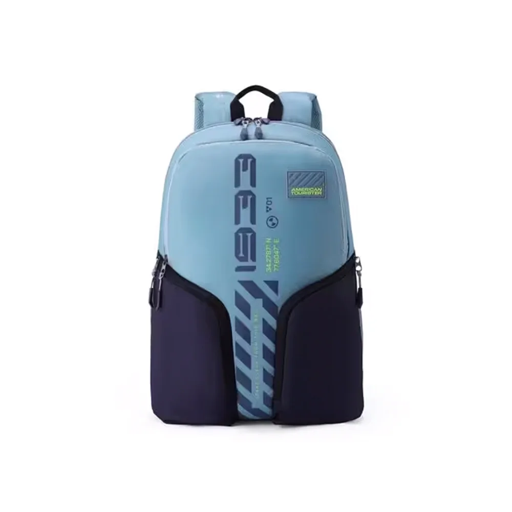 American Tourister 35Ltr Volume Kids School Bag, 3 Full Compartments & 1 Front, Printed Design Backpack - Zeal style 01-Green