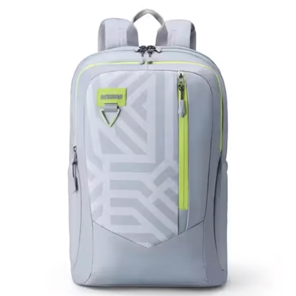 American Tourister 35Ltr Volume School Backpack, 3 Full Compartments & 1 Front, Printed Design Backpack - Zeal style 02-Grey