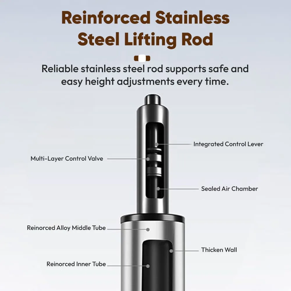 StarAndDaisy Premium High Chair for Baby with 5 Adjustable Seat, Dual Detachable Food Tray, 360 ° Wheels - Peach