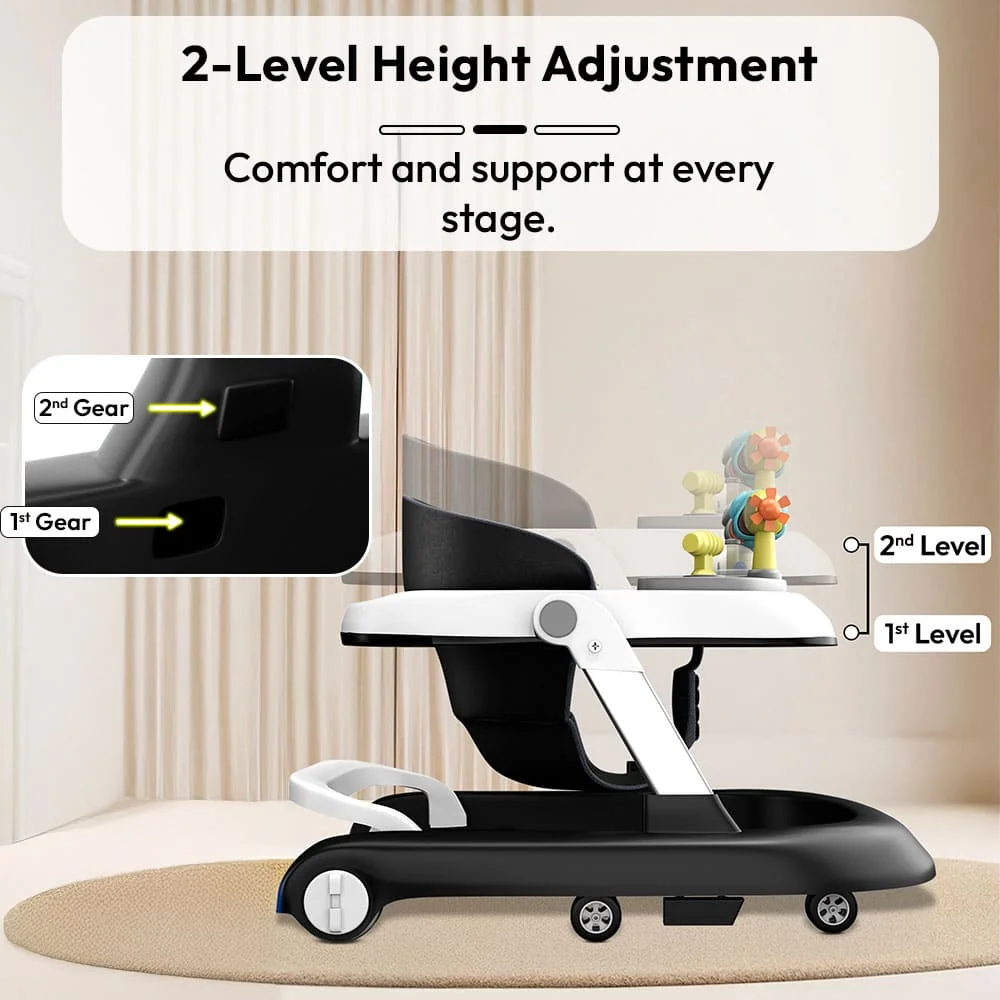 2 Level Height Adjustable Baby Walker