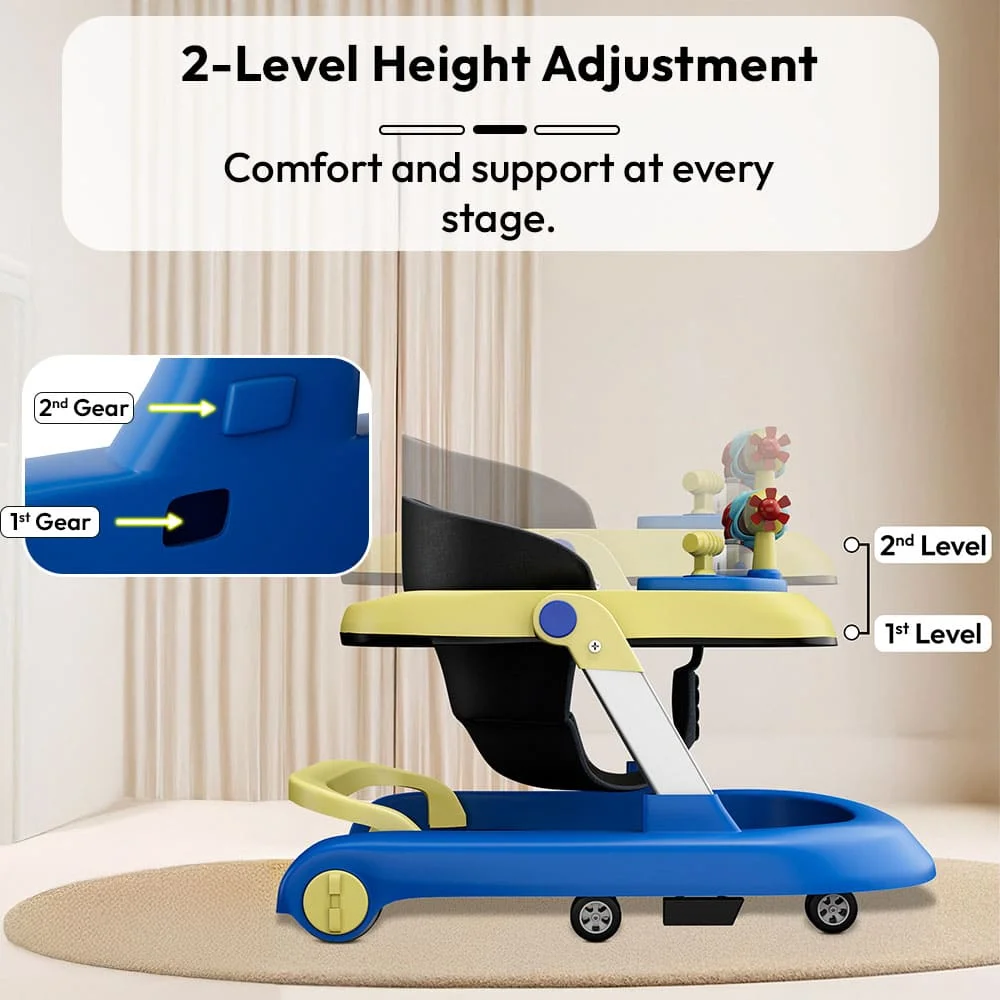 2-Level Height Adjustable Baby Walker